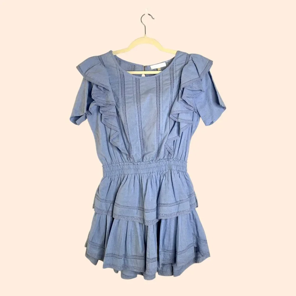 LoveShackFancy Natasha Dress Blue - Picture 2 of 7